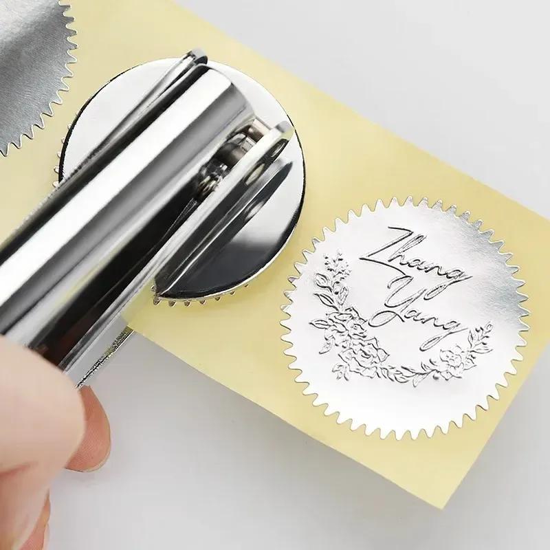 Customized Embossed Stamp Personalized Custom Book Embosser Seal Wedding Invitation Logo Customization Embossing Paper Stamps