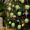 12Pcs/Box Christmas Ball Ornaments with Fuzzy Hair Shatterproof Xmas Tree Decoration Holiday Hanging Pendants