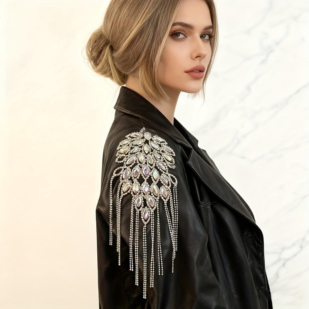 Pin Beads Tassel Epaulette Rhinestone Shoulder Jewelry Clothing Accessories