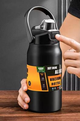 Zmart Thermos Portable avec Acier Inoxydable 304 Isolé Café Sports Vide Chaud ou Froid Eau Isolé Eau Paille Portable Eau Paille Eau