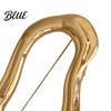 Placket Pin Brooch with Safety Pin Abstract Irregular Metal Outline