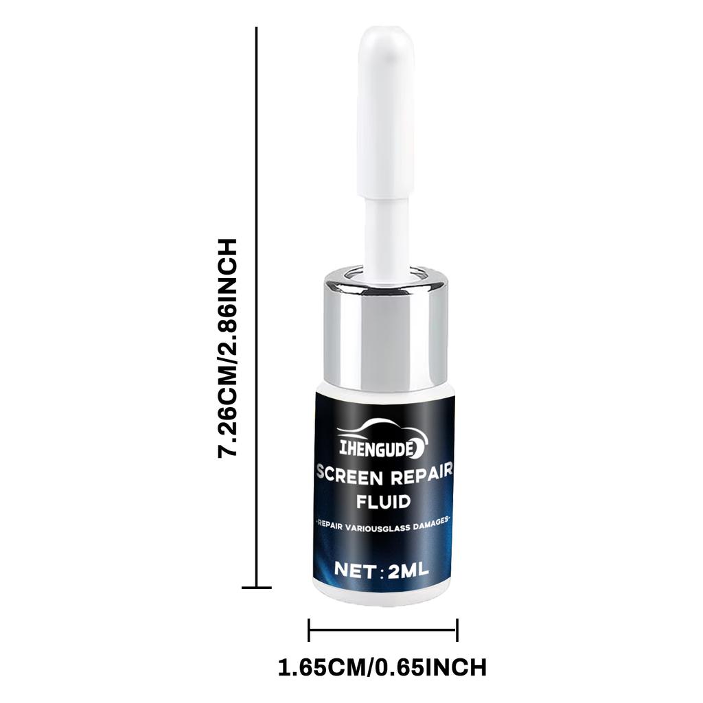 Flüssige Glasreparatur - Verjüngt Bildschirme sofort, Kommt mit einem Werkzeugsatz - Starker Klebstoff, Geeignet für die Reparatur von Kratzern und Rissen auf Mobiltelefonen