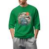 Men'S Round Neck Three-Quarters Sleeve Top Casual Fashion T-Shirt