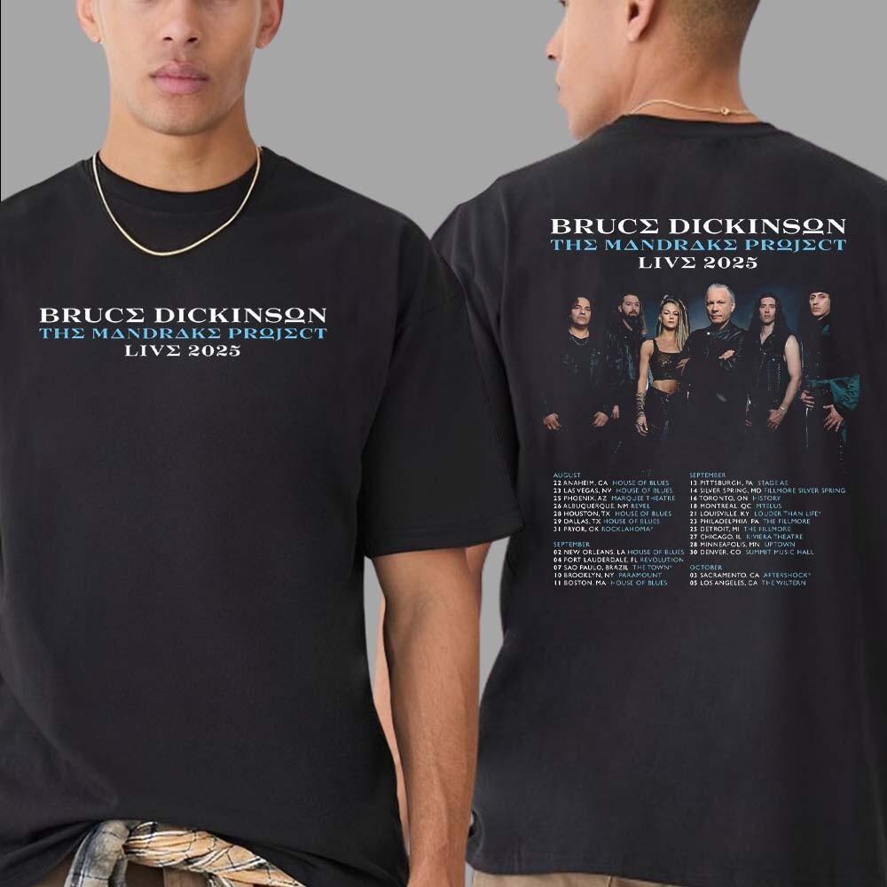 Bruce Dickinson The Mandrake Project Live NA Tour 2026 Two-Sided Unisex T-Shirt XXXXL