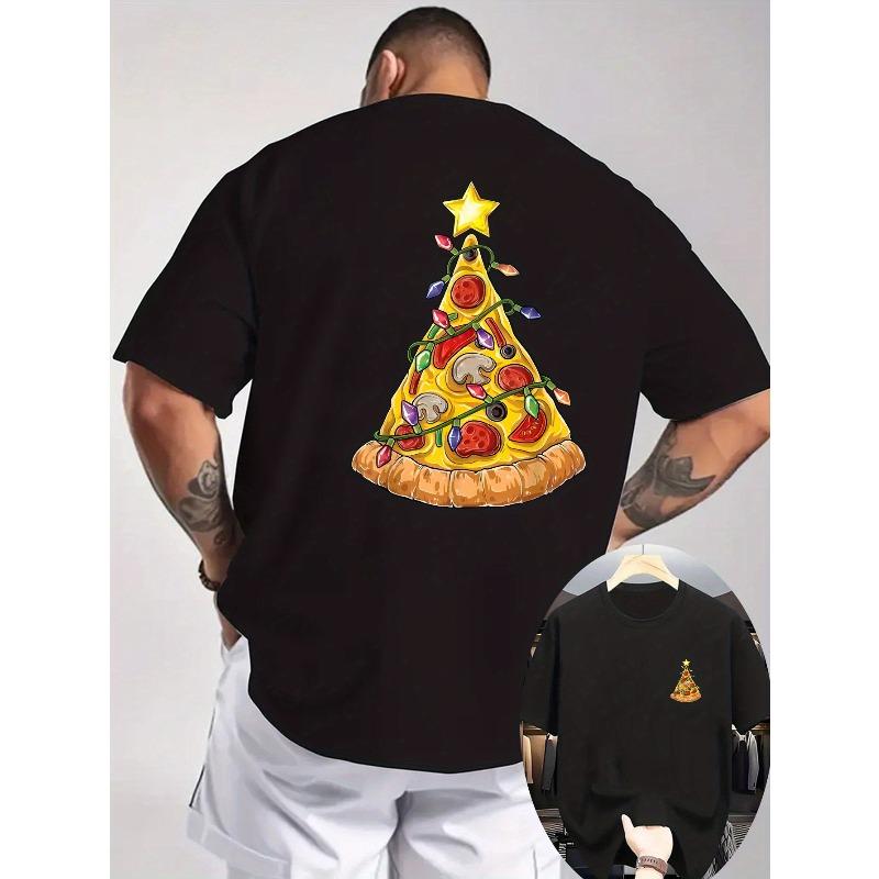 Summer Men S New Casual Sports Short-Sleeve T-Shirt, Ribbed Crew Neck Top, Double-Sided Printing on The Front And Back S чёрный