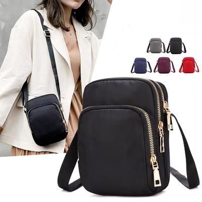 Dámska taška Vodotesná taška na rameno Crossbody zips Mobilný telefón Dáma Žena Multifunkčná kabelka Peňaženka na zápästie Dámske vrecúško