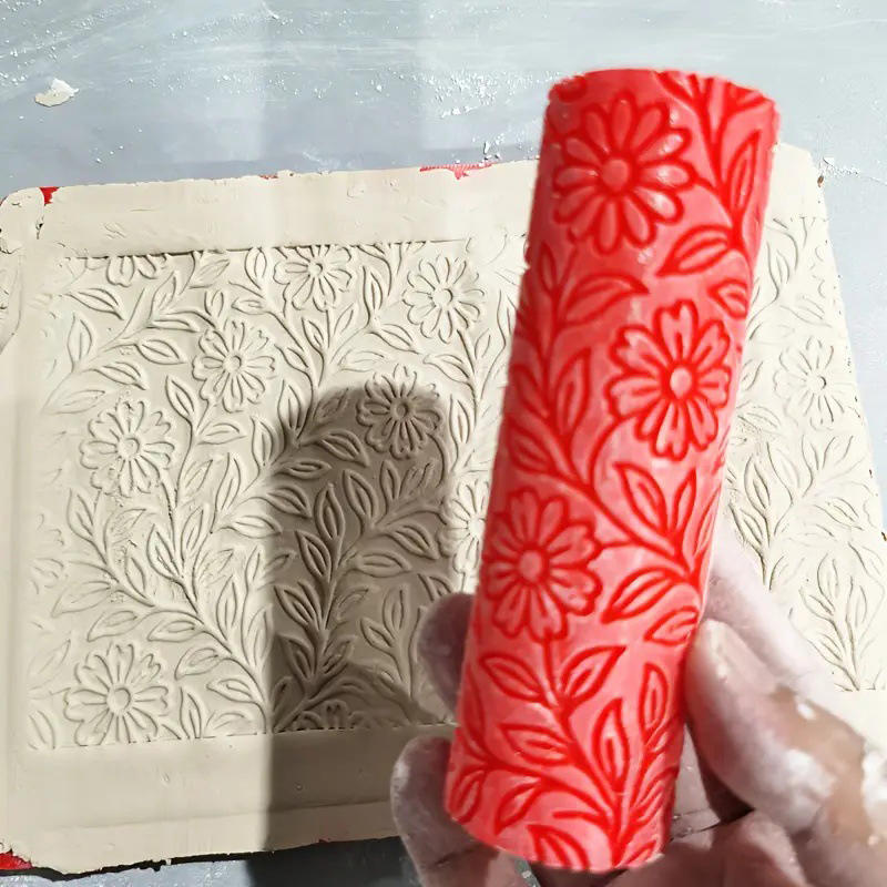 Patterned Texture Roller Suitable for Polymer Clay DIY Soft Earrings and Molds Art Crafting Tools Decorative Pattern
