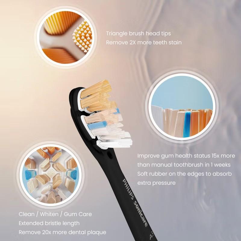 Замена насадки щетки Philips HXP093 чёрный — фото 5