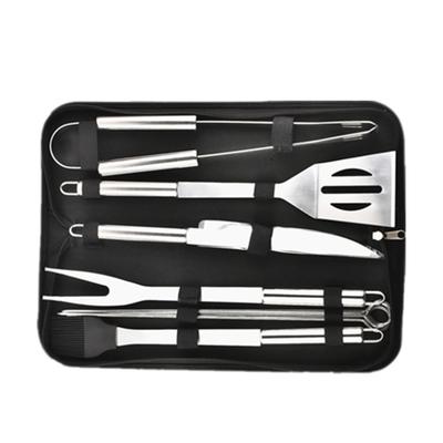 Set di Utensili per Barbecue in Acciaio Inossidabile Set di Accessori per Griglia da Barbecue Utensili per Barbecue per Grigliate all'Aperto e al Coperto Borsa in Oxford 9 Pezzi