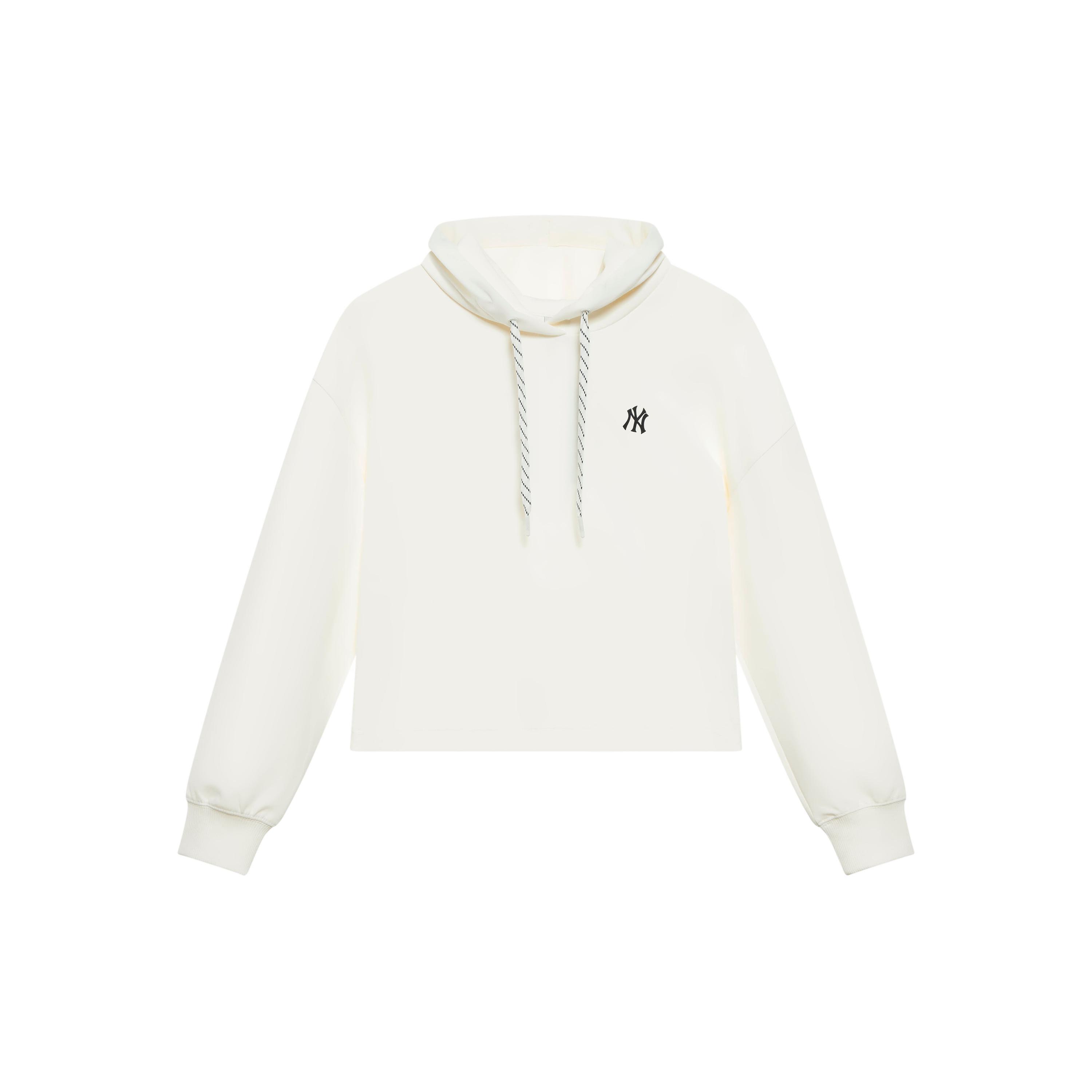 MLB New York Yankees Basic Collection 24FW Short Hoodie Unisex Cream 3FHDBA144-50CRS M