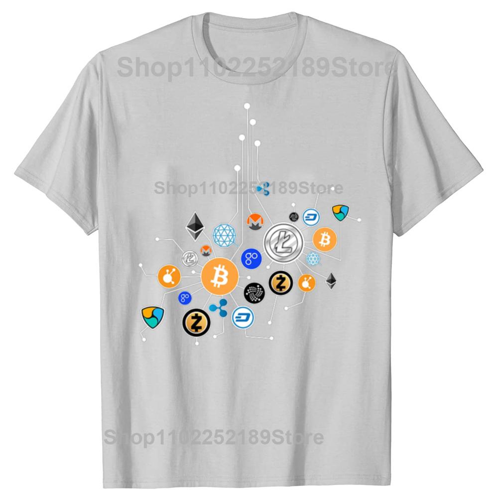 Funny Cryptocurrency Network Crypto Bitcoin T-shirts Men Women's Fashion Casual Tshirt 100% Cotton Loose Oversized T Shirt