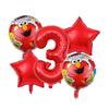 New Sesame Birthday Party Decorations Cartoon Street Balloons Plates Tablecloth Cups Tableware Set for Baby Shower Party Favors 5