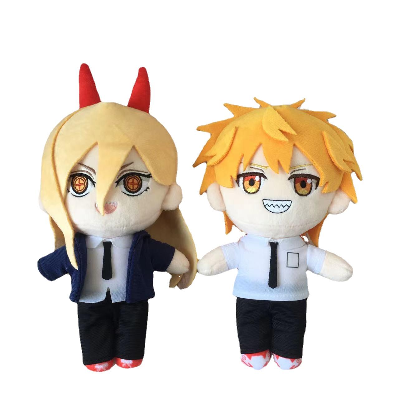 Fashnics Unisex Anime Chainsaw Man Denji Power Plush Doll Toy 20Cm Cosplay Cute Soft Stuffed Pillow Birthday Gift