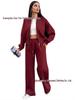 Women's Spring & Autumn Sweater Set: Trendy Zipper Cardigan & Trousers for Casual Fashion.