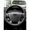 All Black Leather Steering Wheel Cover For Hyundai Veracruz IX55 Vera 2007-2012