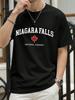 Cascate del Niagara Ontario Canada Stampa Maglietta Per Uomo Moda Estiva Maglietta Cotone Abbigliamento Casual Comoda Morbida Manica Corta