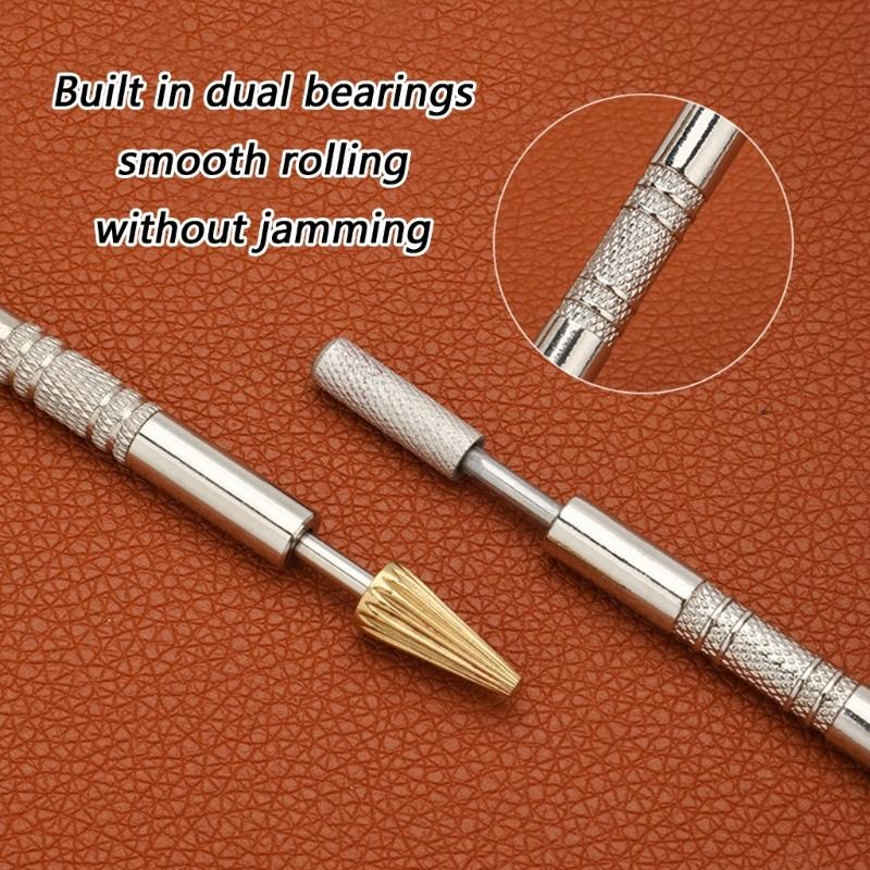 Portable Double Head Pen for Leather Edges Oiling Stainless Steel Craft Accessory for Artisanal and Hobbyists