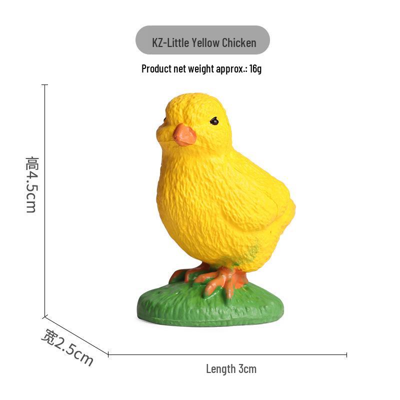 Realistic Farm Animal Models: Big Yellow Duck, Rooster, Turkey, Goose, and Swan
