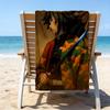 1pc Tomioka Giyuu Beach Towel, Beach and Seaside Swimming Pool Equipment, Fashion Pattern, Rectangular, Travel Essentials