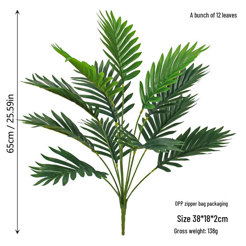 Areca Palm Green Plant Simulation with Potted Palm Leaves for Indoor/Outdoor Decoration – Fake Tree Bonsai Ornament