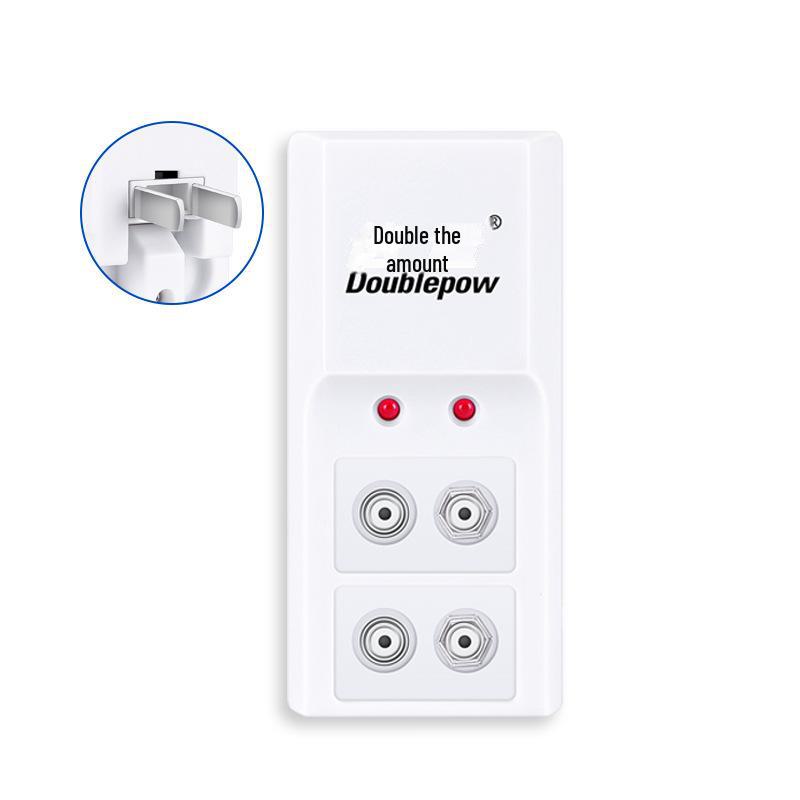 

Зарядное устройство для двухслотовых NiMH 9 В аккумуляторов с независимой зарядкой