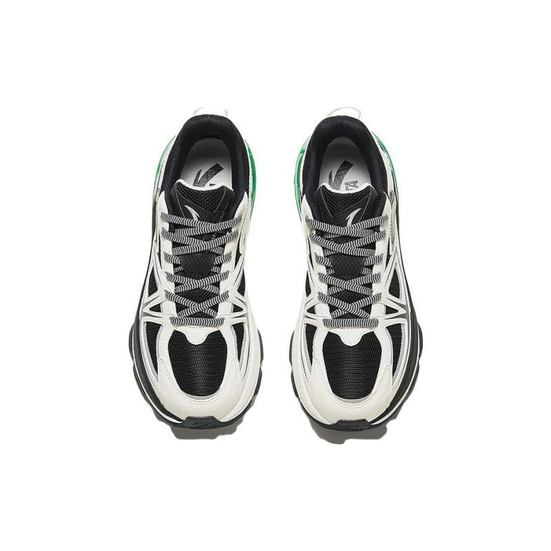 Anta Walker Abrasion Resistant Breathable Low top Running Shoes Women's Black White Sneakers 122418890-7