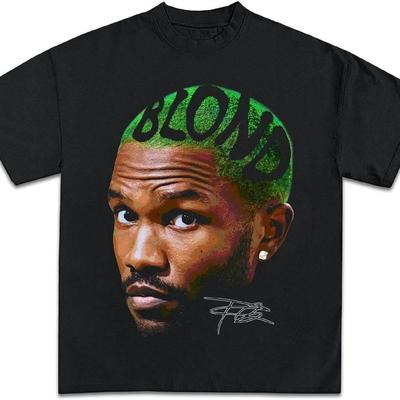 Frank Oceans Shirt Rap Tee Concert Merch Blonds Album Cover Graphic T-Shirt COTTON New Arrival Anime Clothes T Shirts for Men