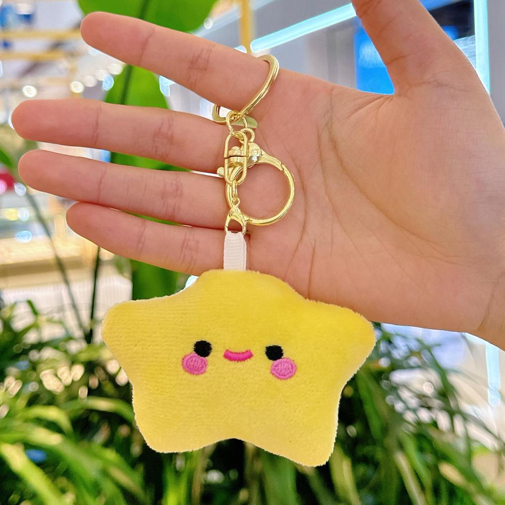 Breloc Creativ de Pluș Stea Strâmbă Pandantiv Rucsac Păpușă Jucărie Animal de Pluș