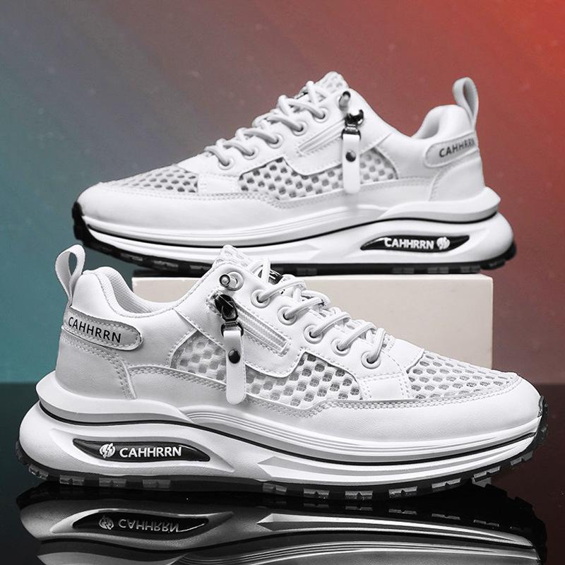 Men's summer breathable mesh shoes, new hollow mesh thin mesh sports and leisure board shoes