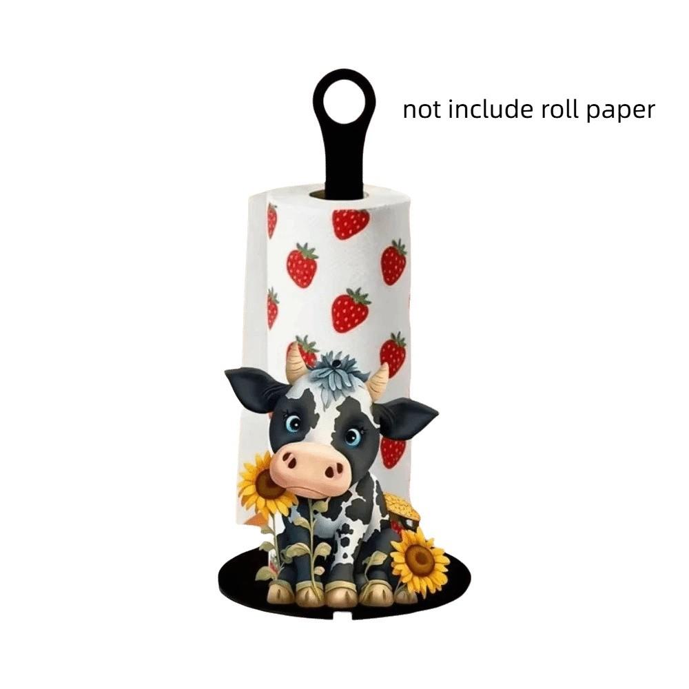 Cat Dog Christmas Tissue Holder Wooden Vertical Napkins Rack Tissue Storage Rack  Countertop