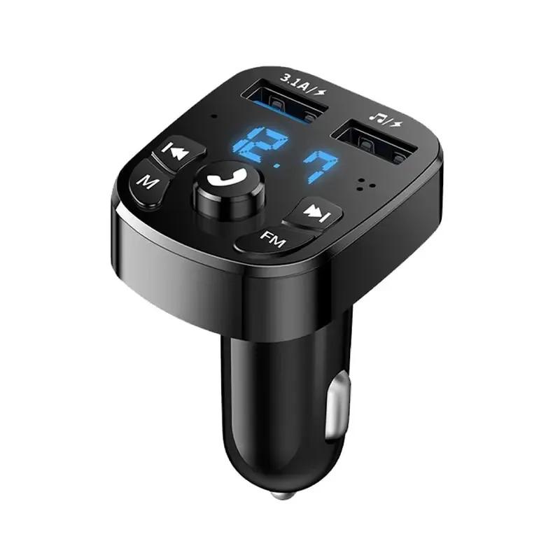 1/3pcs Car Mp3 Player, Dual USB Charger, FM Bluetooth Receiver Compatible With 5.0 FM Transmitter, USB Flash Drive Plug, Car Kit