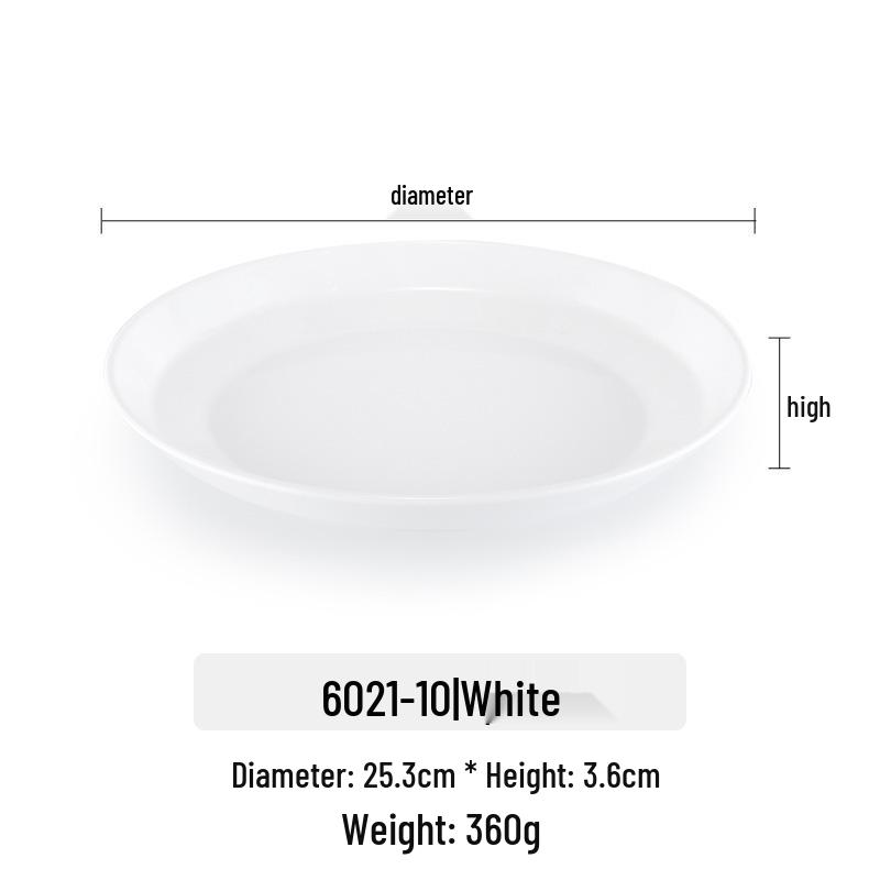 Kaibaiya Large Melamine Deep Soup Bowl & Stir-fry Plate - Imitation Porcelain Hotel Tableware