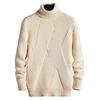Turtleneck Men Sweater Thick Acrylic Fiber Winter Autumn Base Shirt for Daily Wear