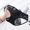 Consort Vine Black Series Sexy Mesh Lace Women's Panties with Transparent Cotton Crotch