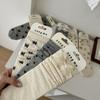 Bm Bow Polka Dot Socks Women'S Mid-Tube Socks Season Thin Girl Socks Lolita Stack Socks All Size Cotton