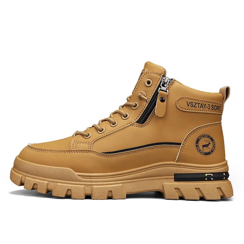 Autumn New Men's High-top Board Shoes Fashion Trend Casual Men's Shoes Platform Versatile Shoes