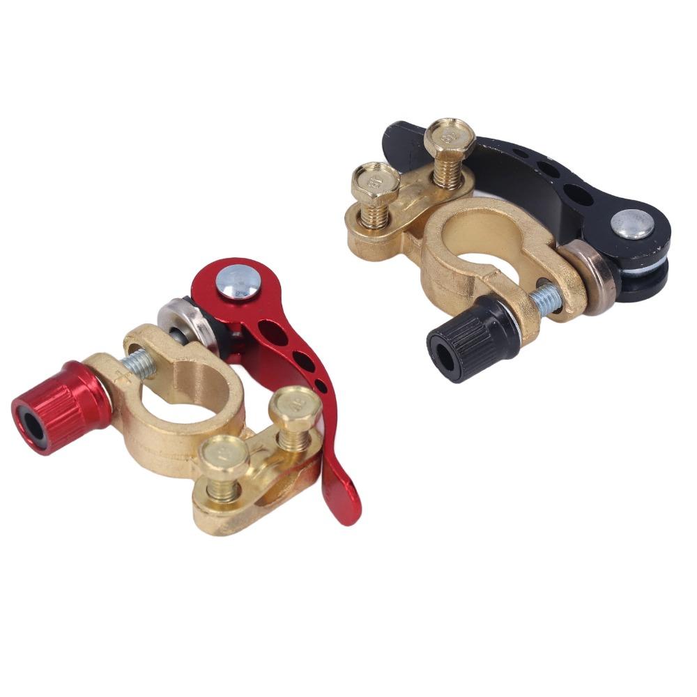 

2pcs Quick Release Car Battery Terminal Connector Quick Disconnect Clamps Automobile Use