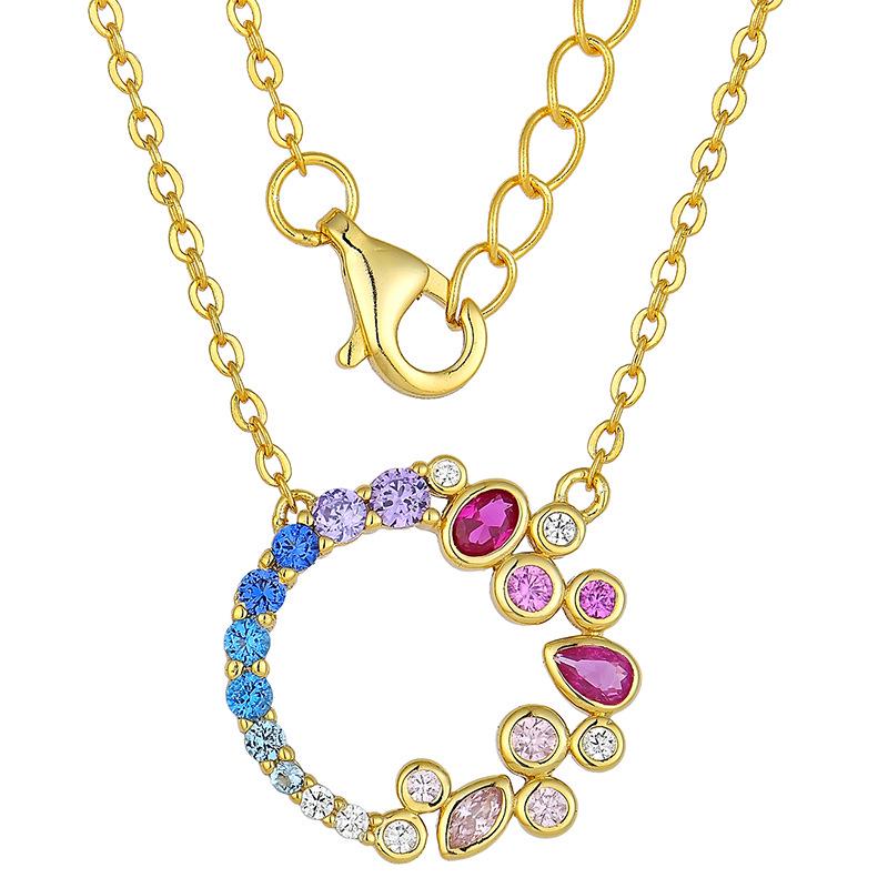 European  American S925 Sterling Silver Zircon Circle Necklace – Personalized Clavicle Chain Accessory S925 Silver