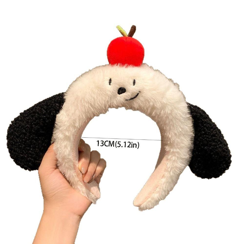 Cute Puppy Ear Cartoon Headband Cat Dog Fluffy Plush Headband Photography Headwear Face Wash Headband Ladies