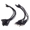 8pcs 2 Way 1 DC Male Female To 2 Male Female Splitter Power Connector Adapter Cable 5.5x2.1 Plug Extend Strip Cord Wholesale