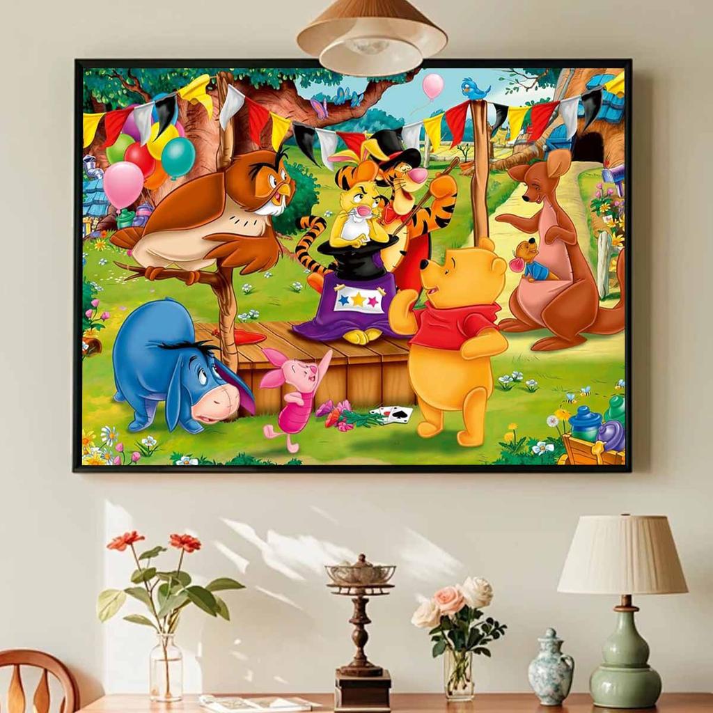 5D Diy Diamond Painting A Gathering of Animals Full Drill Rhinestones Mosaic Embroidery Handmade Products Home Decor Gift