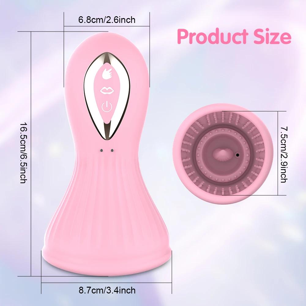 Nipple Sucking Vibrator Sex Toy Breast Clitoral Stimulator Tongue Vibration Clit Auto Sucker Orgasm Massager for Female Pleasure