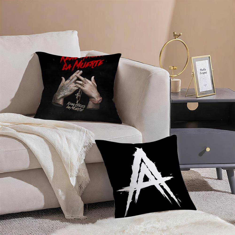 RReal HHasta LLa MMuerteS Cushion Cover Pillowcase Short Plush Invisible Zipper Room Sofa Cushion Cover