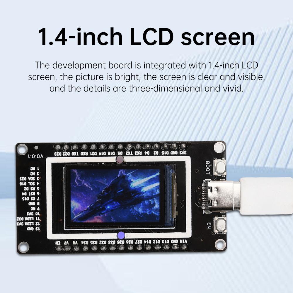 Esp32 1.4-Inch Lcd Screen Wifi Bluetooth Development Board Onboard Esp32-32 Module Type-C WiFi+BL Module