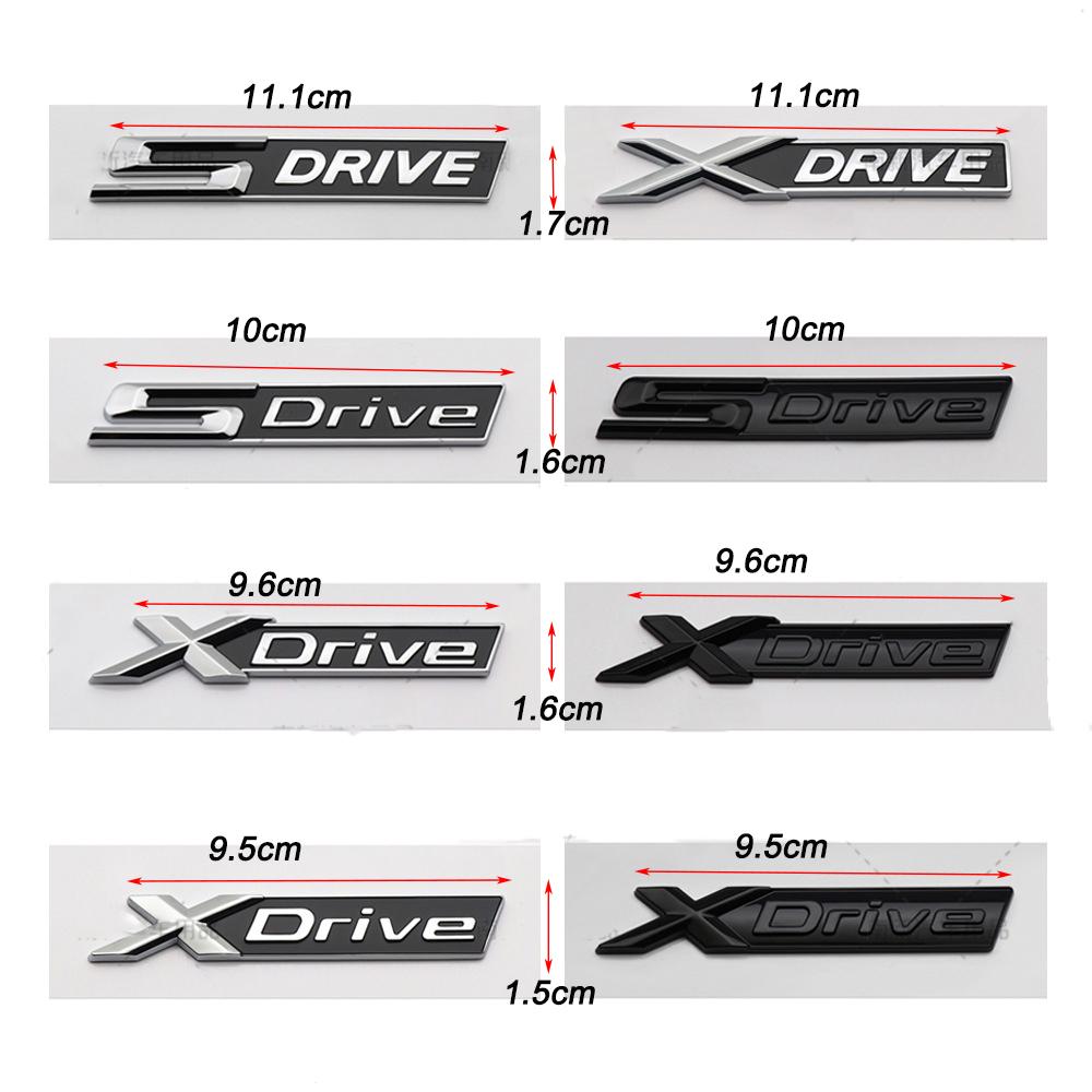 11.1x1.7cm ABS Car Fender Side Emblem Rear Trunk Badge Sticker For BMW XDRIVE SDRIVE E21 E30 E36 E46 E90 F30 G20 G30 G31 G60