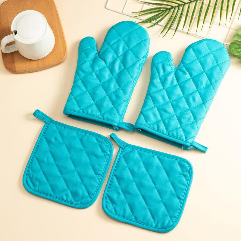 MDNG Heat Resistant Silicone Oven Mitts for Kitchen Baking and Cooking
