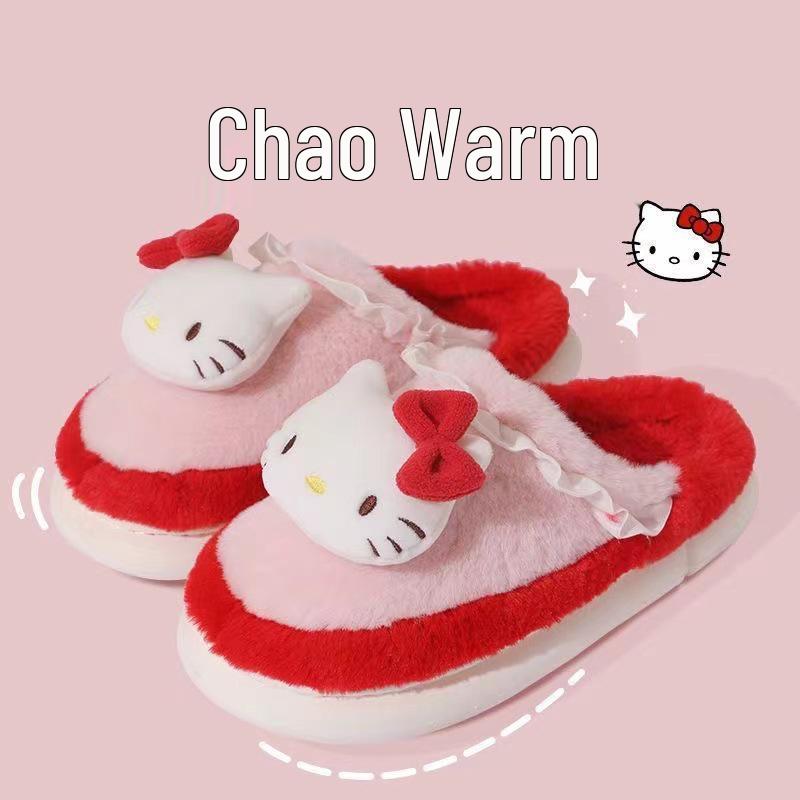 

Жіночі бавовняні капці Cinnamon Dog - Затишні зимові плюшеві з товстою підошвою та підбором, ідеальні для студентів або домашнього комфорту. 36-37 (Fits 35-36)