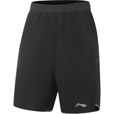 Li Ning Sports Simple Solid Color Elastic Comfortable Versatile Casual Shorts Men Shorts AKSV415-1