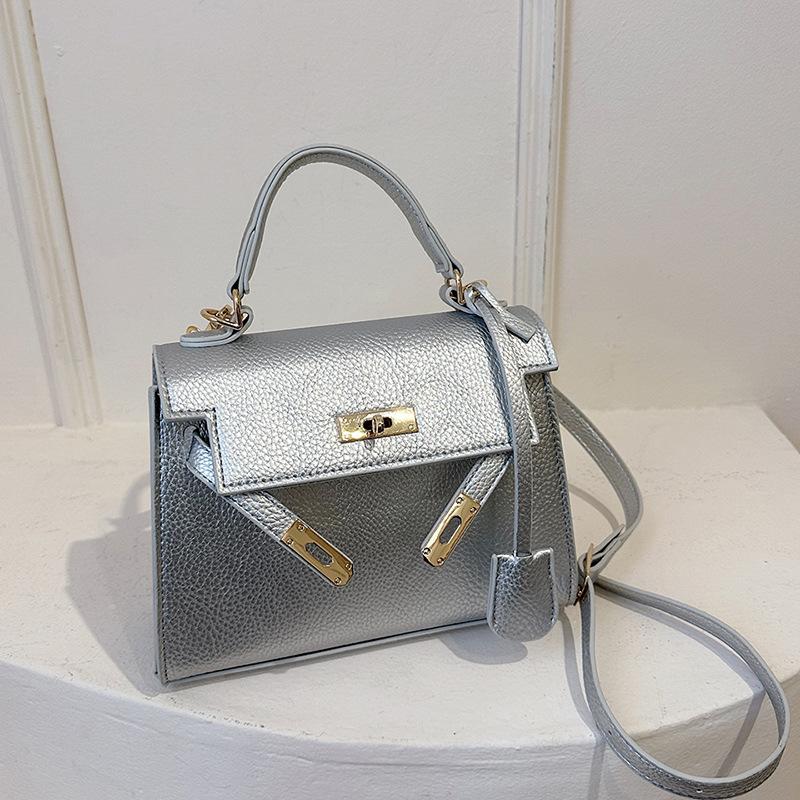 High-end Texture Kelly Bag Light Luxury European and American Elegant Bags Commuting Retro Shoulder Messenger Handbag