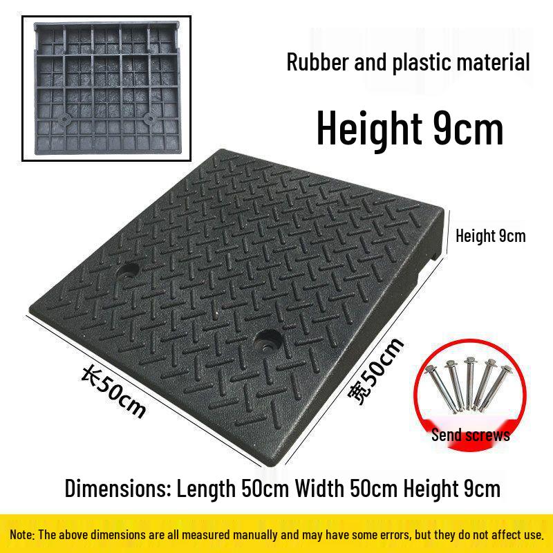 Rubber and Plastic Sloped Threshold Ramp Pad